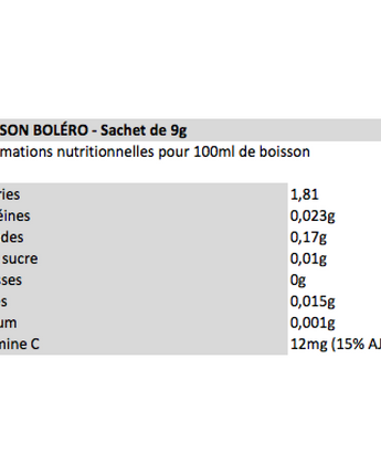 Boisson Hydratation Bolero