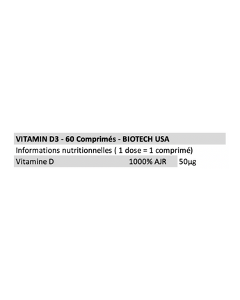 Vitamin D3 Biotech USA 60 Caps